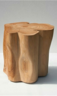 SOLID TEAK Seat/Side Table